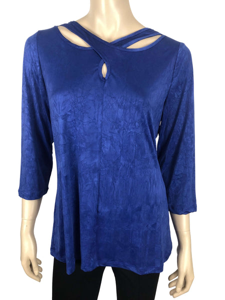 Women's Royal Blue Top On Sale Now Quality Stretch Fabric XLARGE Sizes Made in Canada
