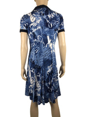 Women's Dresses On Sale Denim Blue Dress Flattering Fit Zipper Front Detail Made in Canada - Yvonne Marie - Yvonne Marie