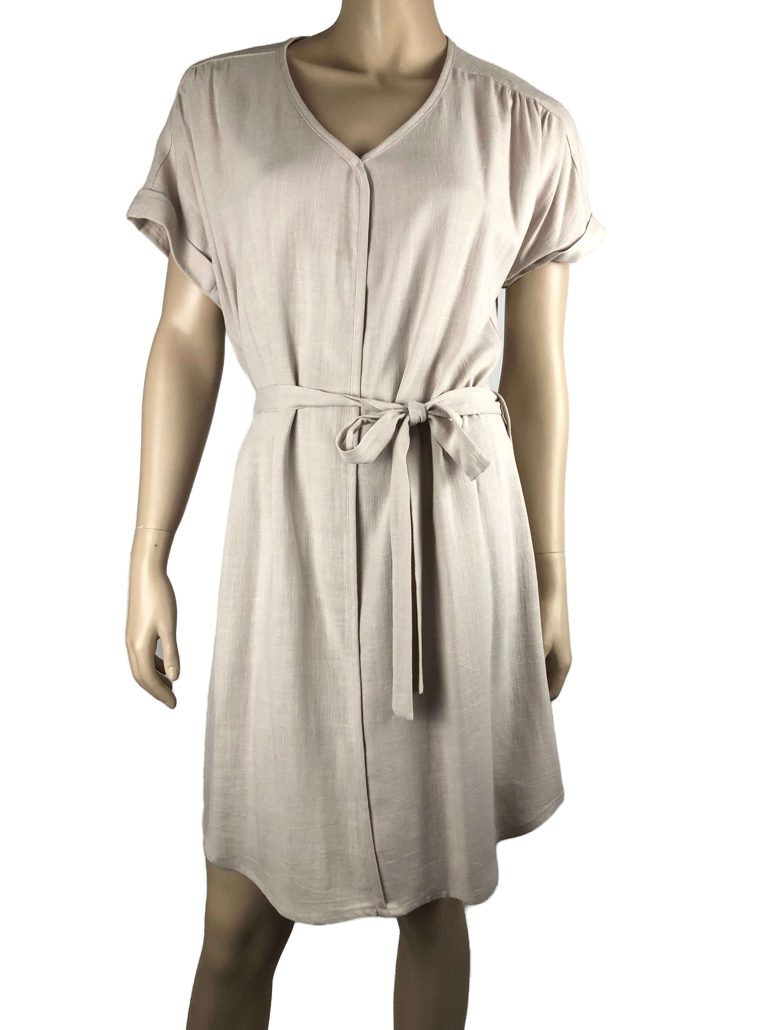 Women's Dress On Sale Canada Natural Color Shirt Dress on Sale now 50 off Made in Canada - Yvonne Marie - Yvonne Marie