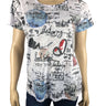 Women's Top Graphic Print With Touch Of Glitter - Yvonne Marie - Yvonne Marie