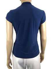 Women's Top Denim Cross Over Style Flattering Fit with Ornament Detail Made in Canada - Yvonne Marie - Yvonne Marie