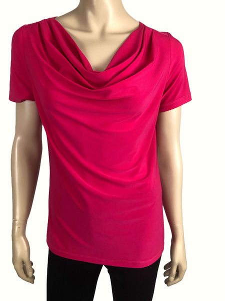 Women's Top Fushia Pink Quality Stretch Fabric Flattering Fit XLARGE Sizes Made in Canada