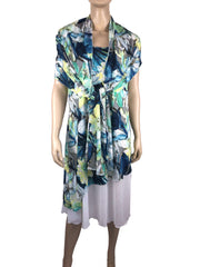 Women's Dresses Canada Soft Colorful Print Layered Flattering Design Includes Shawl Best Quality Stretch Fabric Made in Canada Yvonne Marie Boutiques - Yvonne Marie - Yvonne Marie