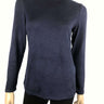 Women's Sweater Navy Mock neck - Made In Canada - Yvonne Marie - Yvonne Marie