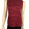 Women's seeveless Red Mock Neck Soft Knit Fabric - Made In Canada - Yvonne Marie - Yvonne Marie