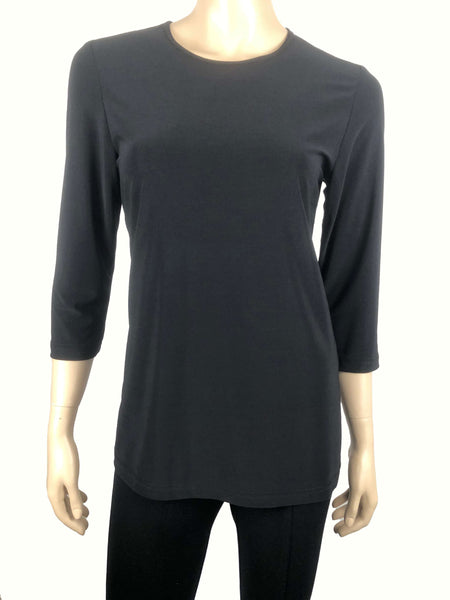 Women's Tops On Sale Black Crew Neck - Made In Canada