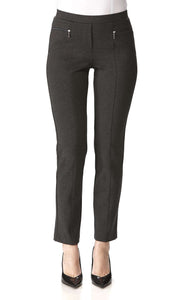 Women's Pants Charcoal Grey Stretch Quality Fabric Our Best Seller Made in Canada - Yvonne Marie - Yvonne Marie