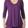 Women's Tops Purple Jewel Tone Quality Fabric-Our best Seller - Made in Canada- Xlarge sizes - Yvonne Marie - Yvonne Marie