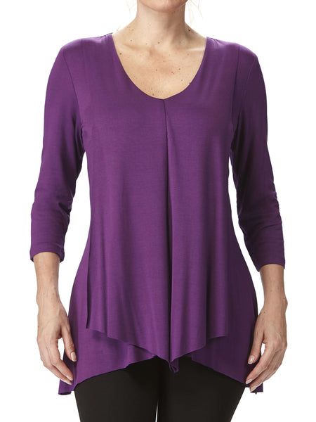 Women's Tops Purple Jewel Tone Quality Fabric-Our best Seller - Made in Canada- Xlarge sizes