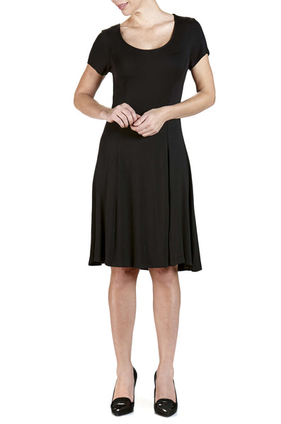 Women's Dress Black Quality Stretch Comfort Fabric Flattering Fit Made in Canada Yvonne Marie Boutiques