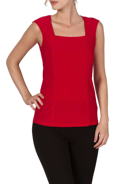 Women's Camisole Red Square Neckline Quality stretch Fabric Made in Canada