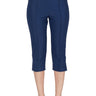 Women's Denim Dark Blue Stretch Capri - Yvonne Marie - Yvonne Marie