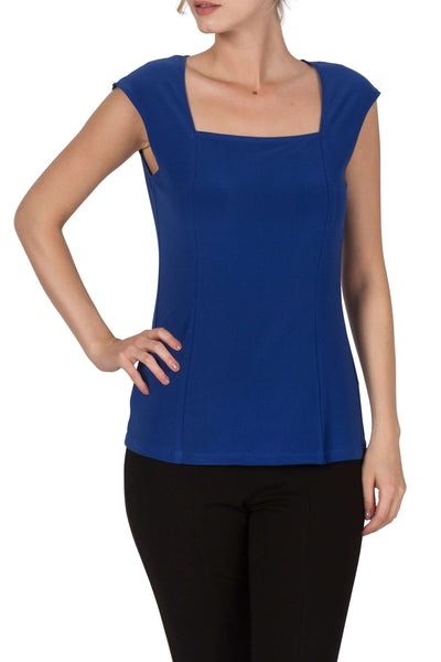 Women's Camisole Royal Blue Square Neckline Quality Fabric our Best Seller - Made in Canada