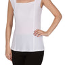 Women's White Camisole with Square Neckline - Made in Canada - Yvonne Marie - Yvonne Marie
