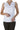 Women's White Draped Neckline Camisole Tank Top Quality Stretch Fabric Now 50% off Made in Canada - Yvonne Marie - Yvonne Marie