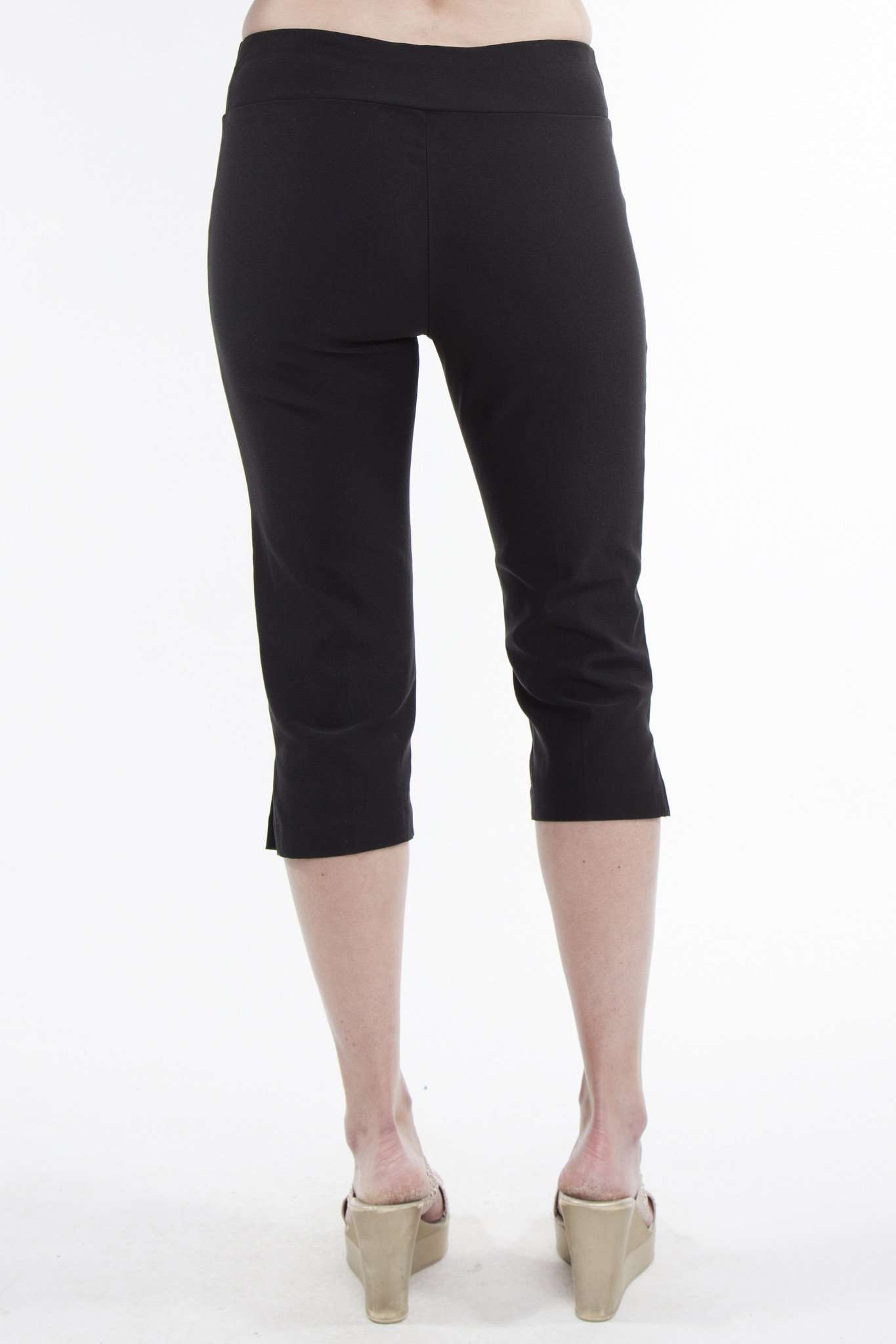 Women's Black Stretch Capri
